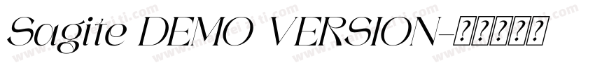 Sagite DEMO VERSION字体转换